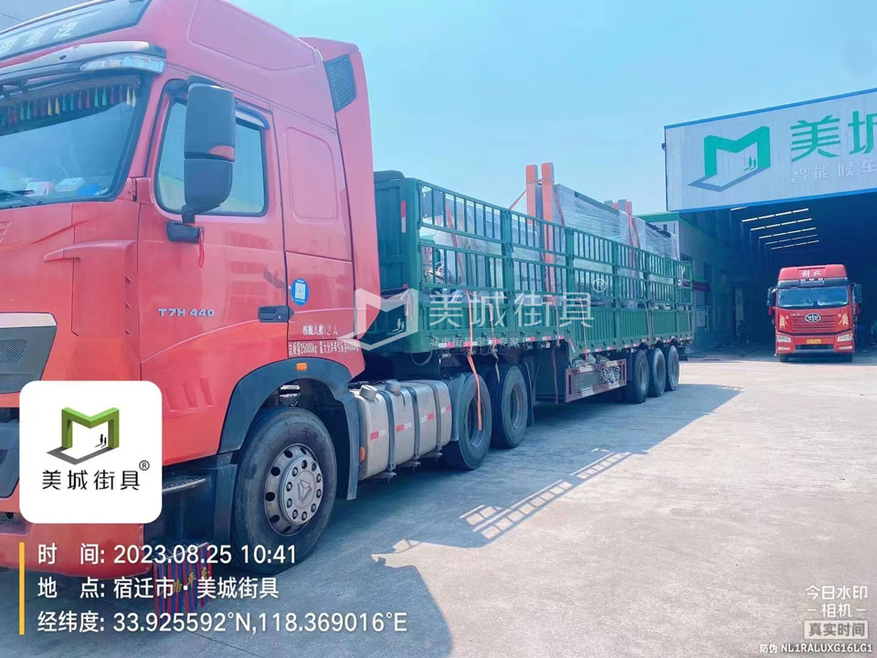 2023.8.28美城(cheng)街(jiē)具(ju)供應大(da)連公(gōng)交候車(che)亭髮(fa)貨記錄